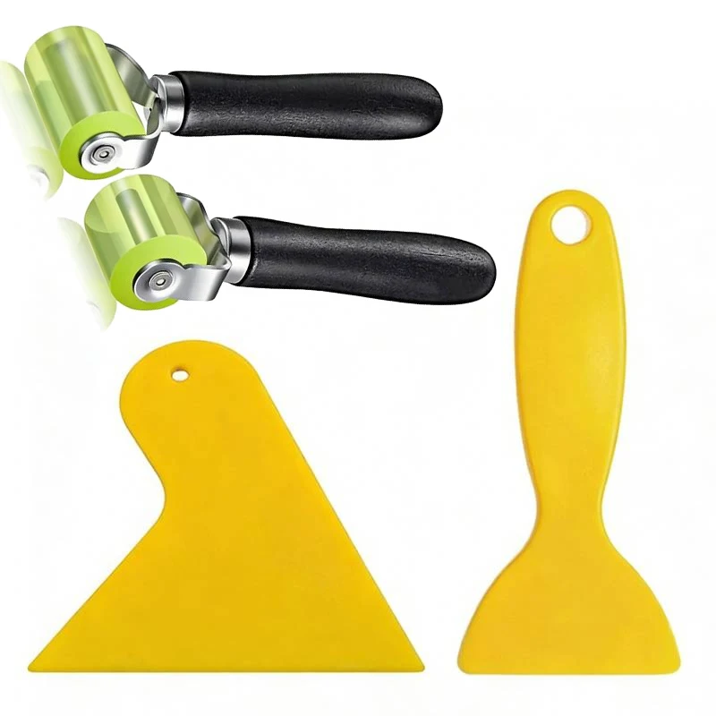 2Pcs/Set Car Plastic Scraper For Remove Decals Stickers Spatula Spreader For Applying Fillers Putties Caulks Paint Putty Knife