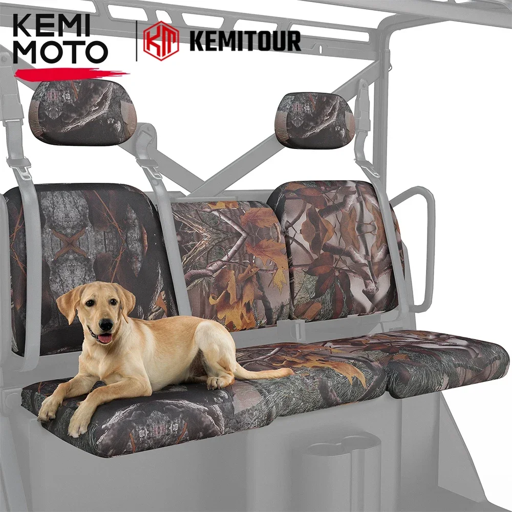 

KEMIMOTO UTV Seat Cover Set Compatible with Polaris Ranger XP 1000/ Ranger 1000 2017-2021 Split Bench Seat w/Headrest Covers