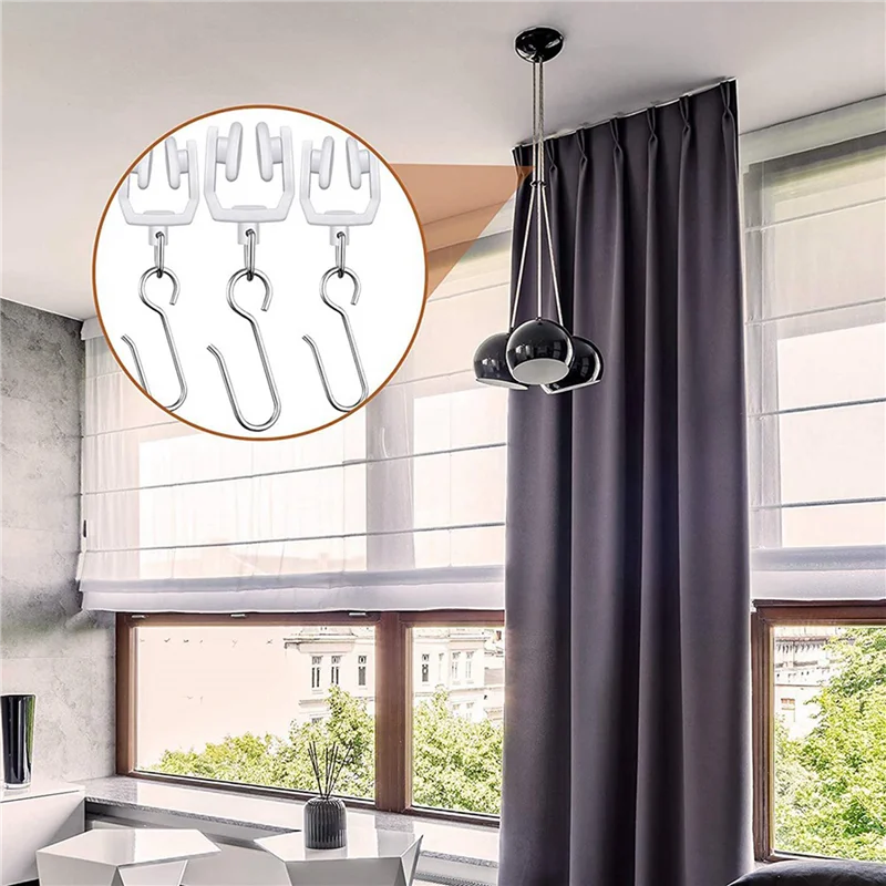 

Y51A-2X Flexible Bendable Ceiling Curtain Track, Ceiling Mount For Curtain Rail, Room Divider Ceiling Track 9.8FT