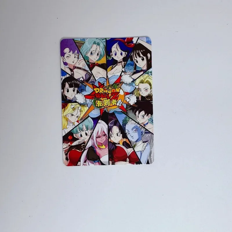 9pcs/set Dragon Ball Cheongsam Bulma Android 18 Mrs Brief DIY Refraction Flash Card Anime Classics Game Collection Cards Toy