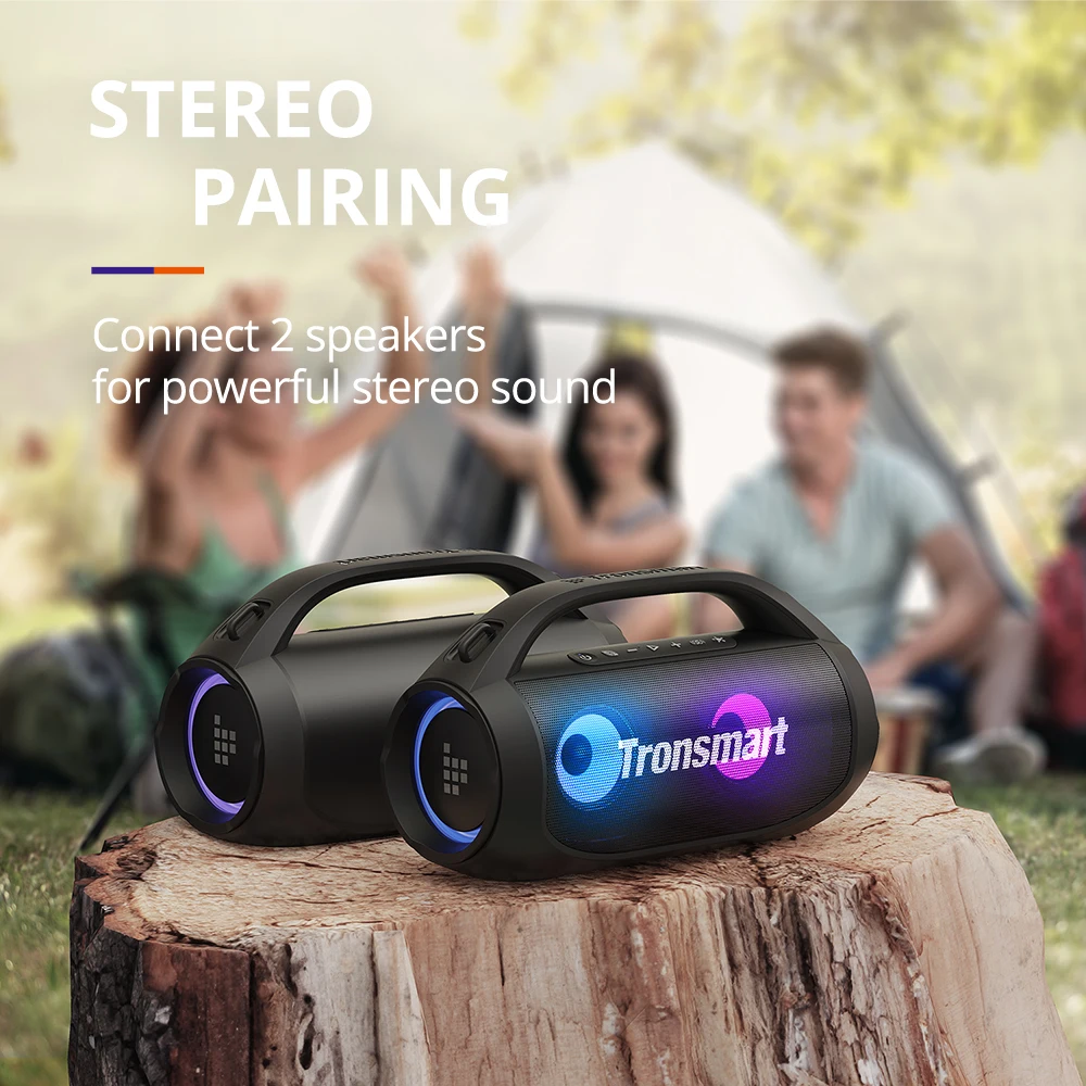 Tronsmart Bang SE Bluetooth Speaker Portable Speaker with Bluetooth 5.3, Portable Handle, 24-Hour Playtime, for Party, Camping