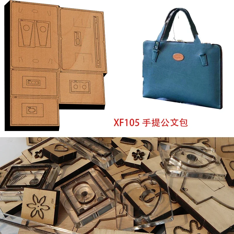 

New Japan Steel Blade Wooden Die Portable Briefcase Leather Craft Punch Hand Tool Cut Knife Mould XF105 Leather Tools