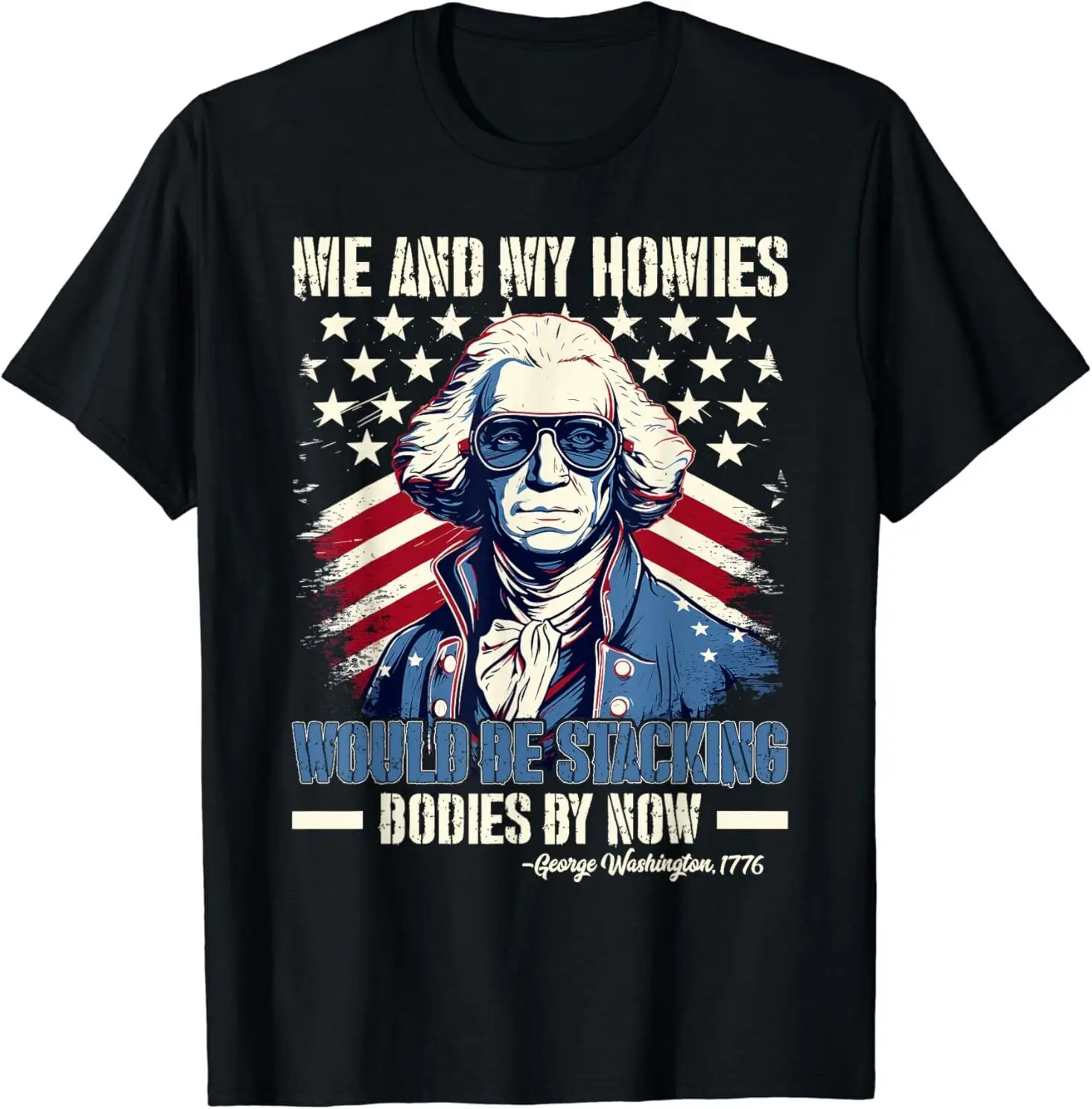 

NEW LIMITED George Washington Design Best Gift Idea Tee T-Shirt S-3XL