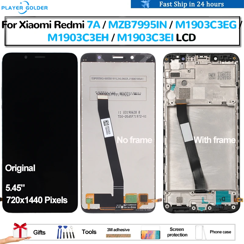 Original For Xiaomi Redmi 7A MZB7995IN M1903C3EG M1903C3EH M1903C3EI Pantalla lcd Display Touch Panel Screen Digitizer Assembly