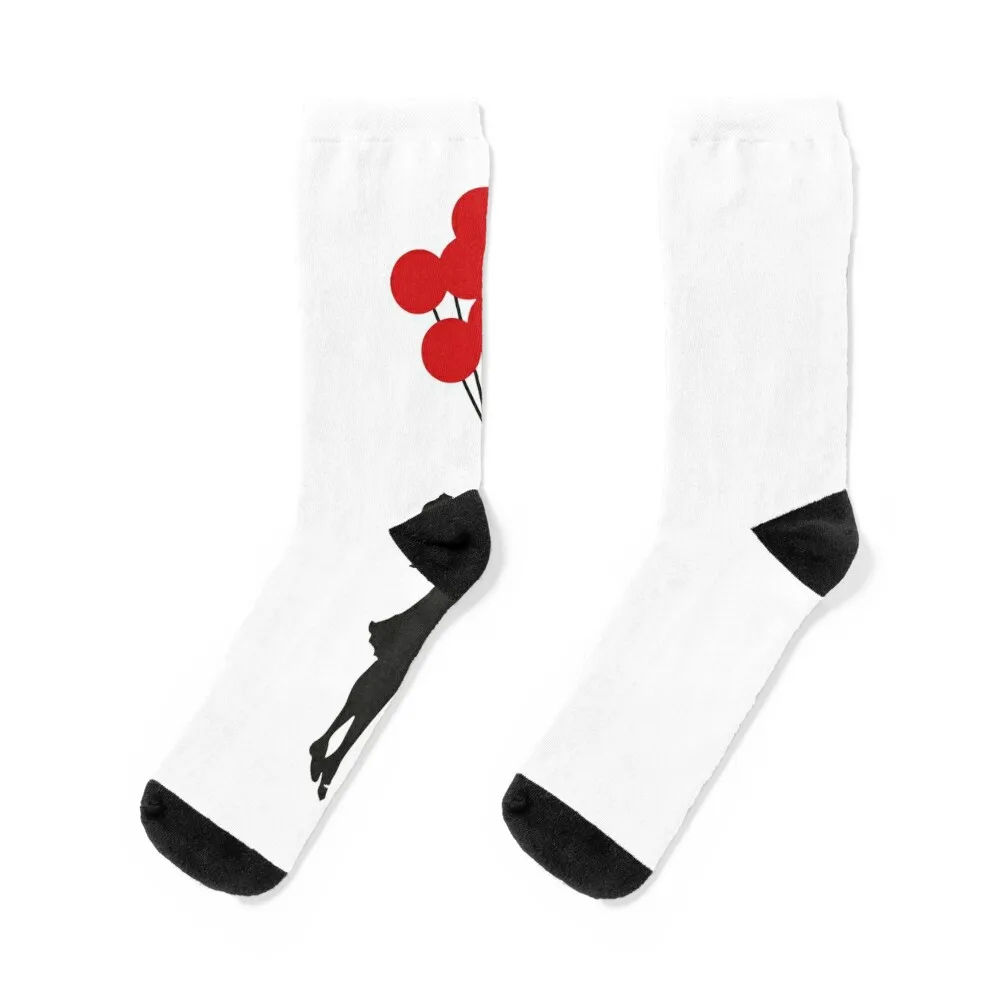 Estilo Retro artes Banksy globos en la obra de arte calcetines fotográficos geniales Año nuevo cálido invierno Crossfit calcetines de hombre mujeres