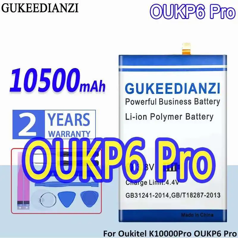 

Reliable Power Mobile Phone Battery High-Capacity For Oukitel K10000pro OUKP6 Pro K10000 Oukp 6 10500Mah