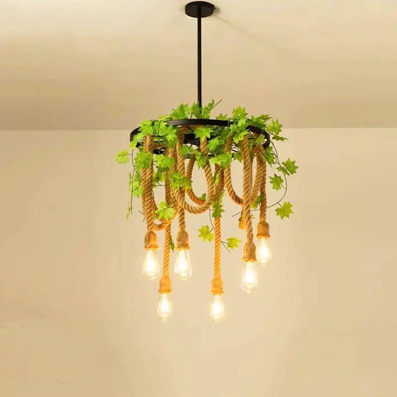 

Ретро Лофт Винтаж Подвесной Светильник Пеньковая Веревка Бар Ресторан Гостиная Столовая Лампа Кафе Паб Клуб Офис Люстра Свет