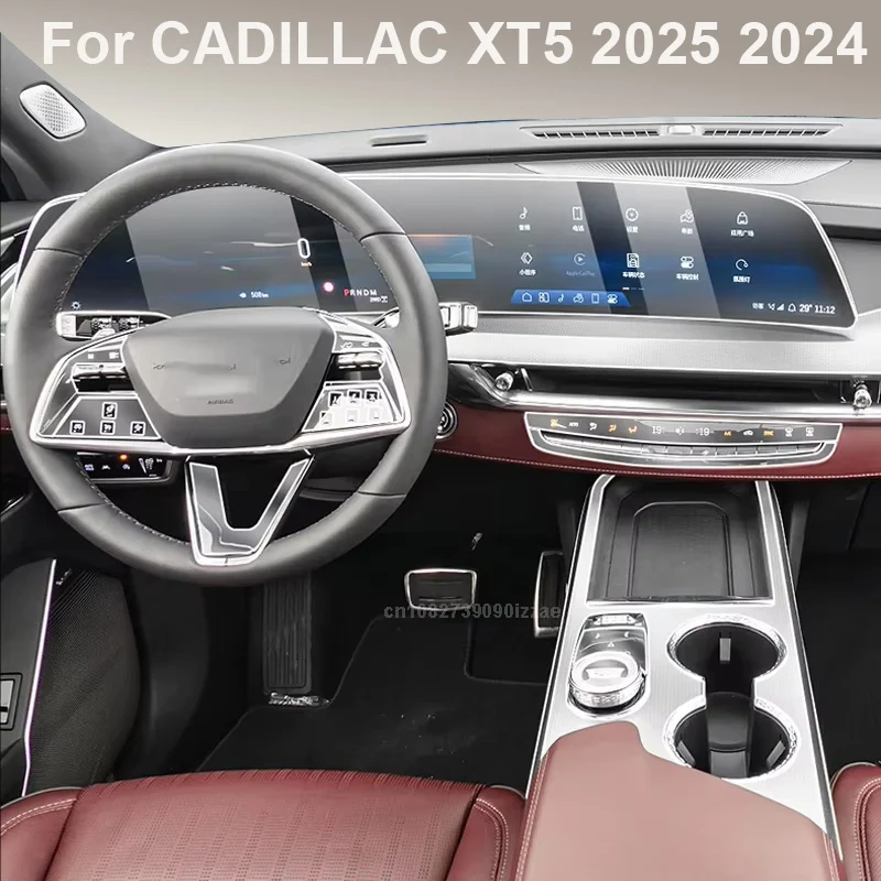 

For CADILLAC XT5 2025 2024 Interior Protective Film Dashboard Screen Anti-Scratch Cover Center Console TPU Protection Sticker