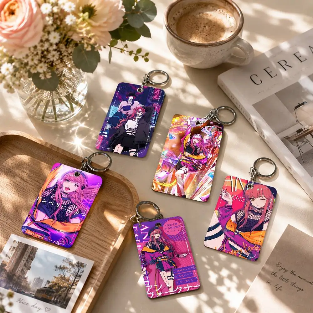 Anime Game P-Paradox Live Anne Faulkner Holder Suitable For Bank Card Subway Bus Card Wallet Card Case Badge Holder Keychain