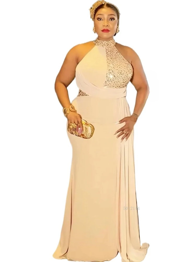 

Африканские вечерние платья больших размеров для женщин, новинка 2023 года, модное свадебное вечернее платье Dashiki с блестками, элегантное нарядное платье, мусульманское платье макси