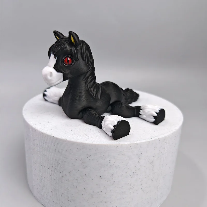 جديد متعدد المفاصل المنقولة ثلاثية الأبعاد مطبوعة الحصان الحيوانات لعبة صغيرة لطيف الإغاثة الحسية مضحك اكسسوارات المنزل الاطفال هدية سطح المكتب حلية #4