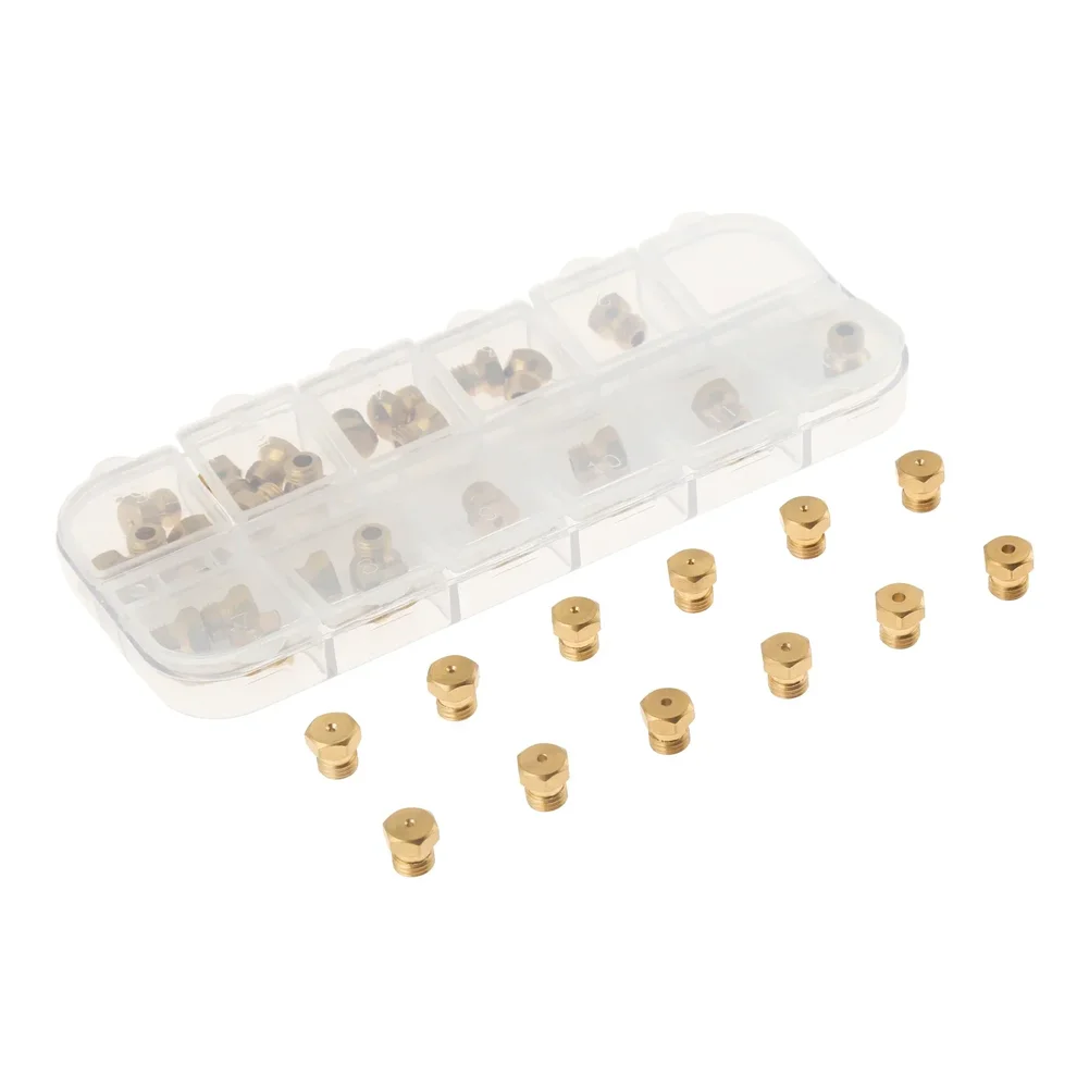 36PCS Brass Nozzle Set M6x0.75mm for Propane Appliance Conversion to Natural Gas Burner Retrofit Stove Oven Cooktop Use