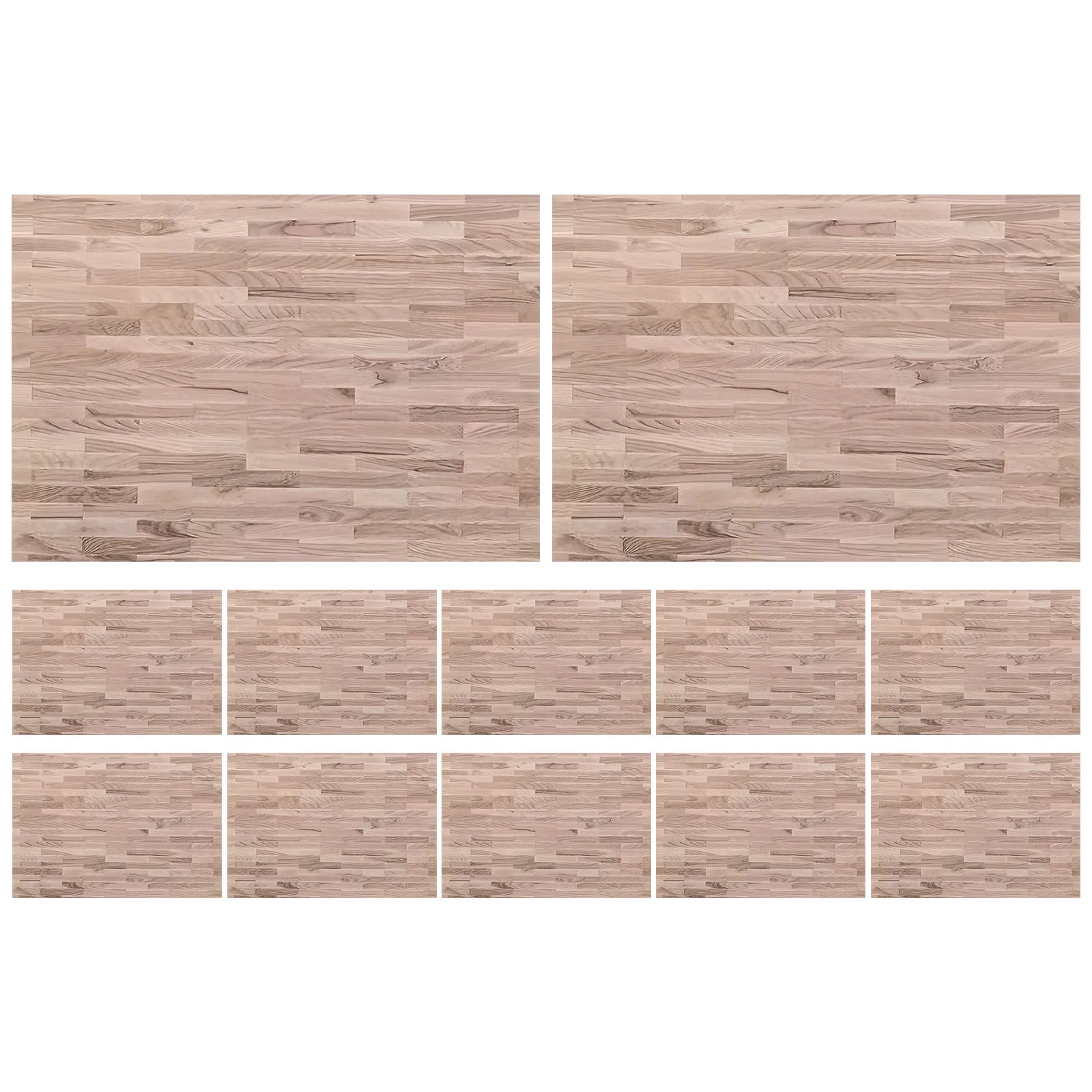 

12Pcs Dollhouse Flooring Wood Grain Stickers Peel Stick Mini Floor Paper Decals 29x21cm Self Adhesive Miniature House Flooring
