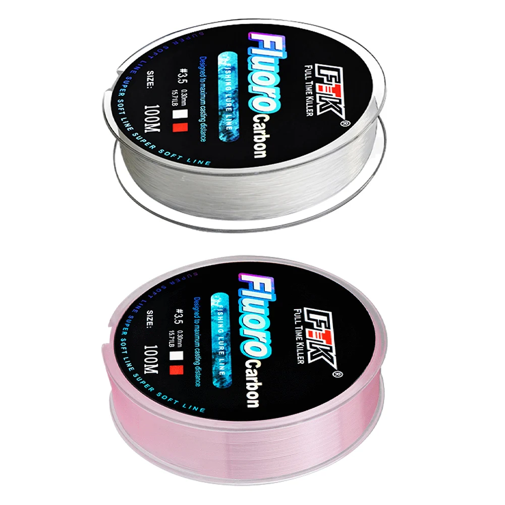 100m Superior Strength Fluorocarbon Fishing Line Multi-Purpose Transparent Fishing Line For Smooth Casting Carp Fishing Tool