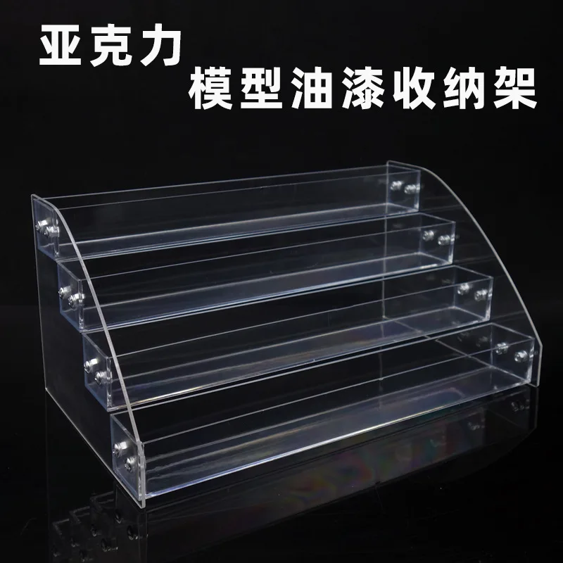 Acrylic Clear Display Rack, Paint Storage Stand for Mr.Hobby Tamiya Starshadow Artisan Domain Model Paints