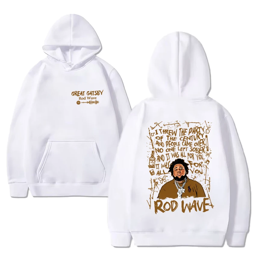 

Rapper Rod Wave Nostalgia 90s Hip Hop Printed Hoodie Men Women Casual Fleece Long sleeve streetwear Unisex vintage Sweatshirt