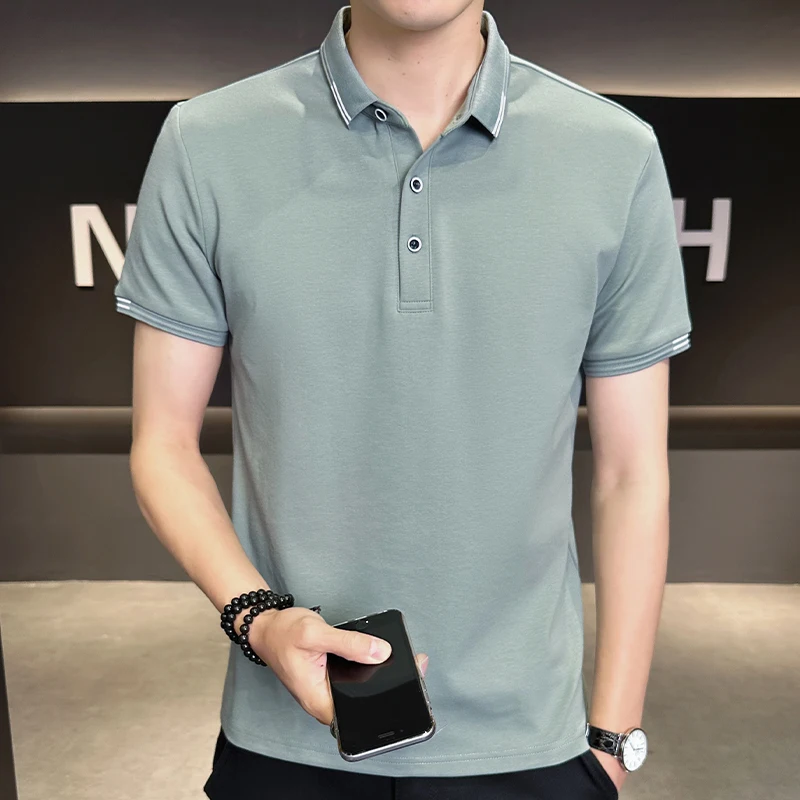 

Short-sleeved men's POLO shirt lapel top men's short-sleeved T-shirt