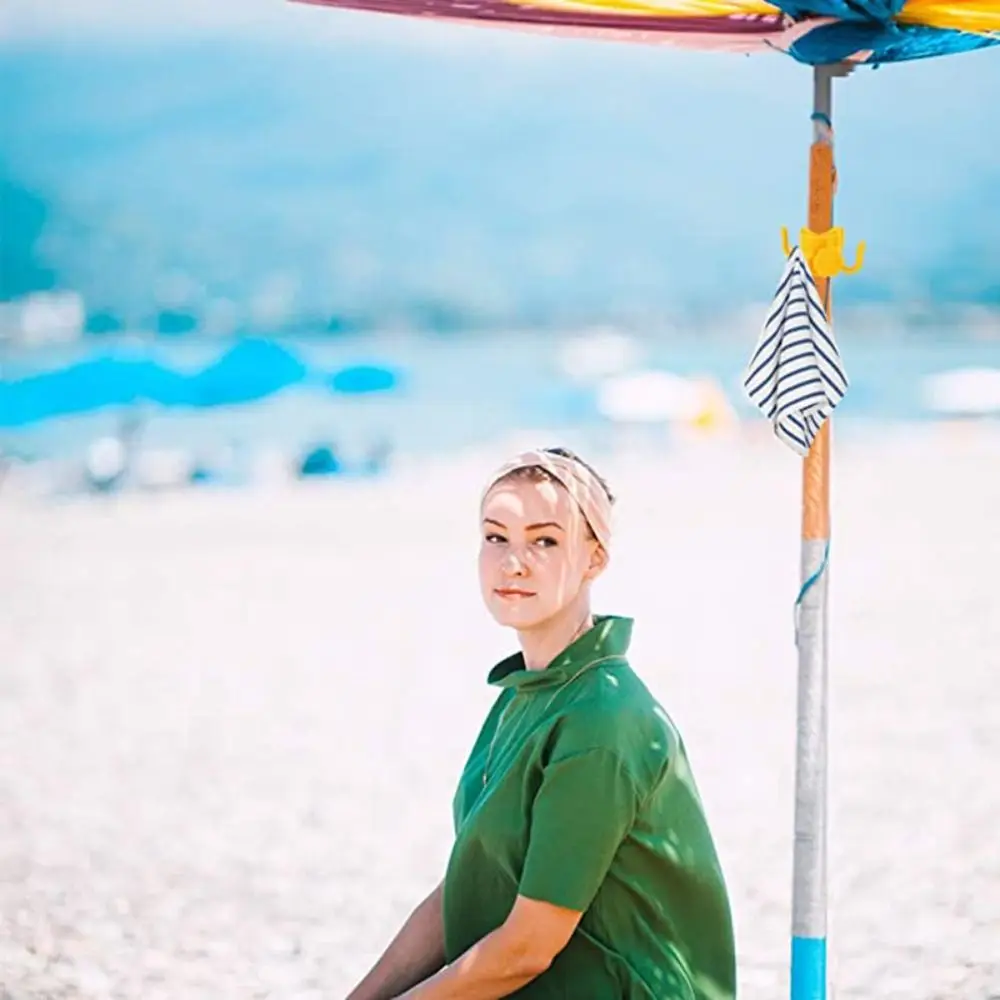 

Portable Outdoor Beach Umbrella Hooks Hanger Space-saving Versatile Four-corner Hook Wear-resistant Useful Umbrella Accessories