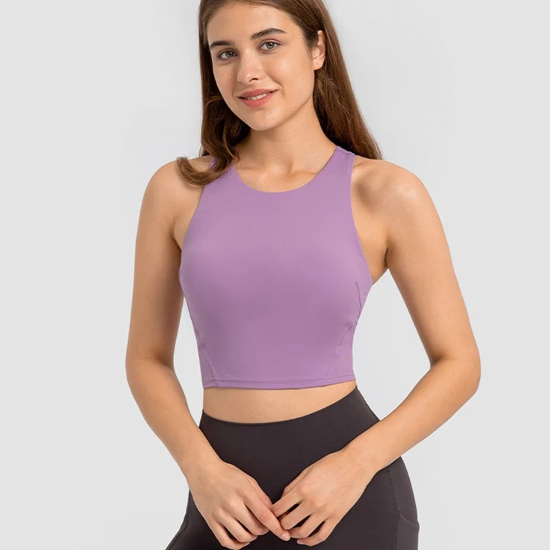 

Seamless Gym Sports Bra Wome Fitness Workout Top High Neck High Impact Bralette Plus Size Yoga Vest Running Tight Sexy Underwear