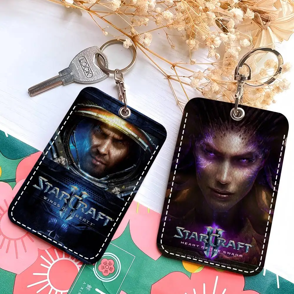 

1 шт. кожаный чехол для карт Game S-StarCraft 2 с брелоком, легкий кошелек для повседневного использования