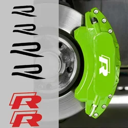 4pcs Car Caliper Sticker Tire Brake Cover Waterproof Film Body Decals for Volkswagen Rline R Line Golf 3 5 7 Polo Passat GTI