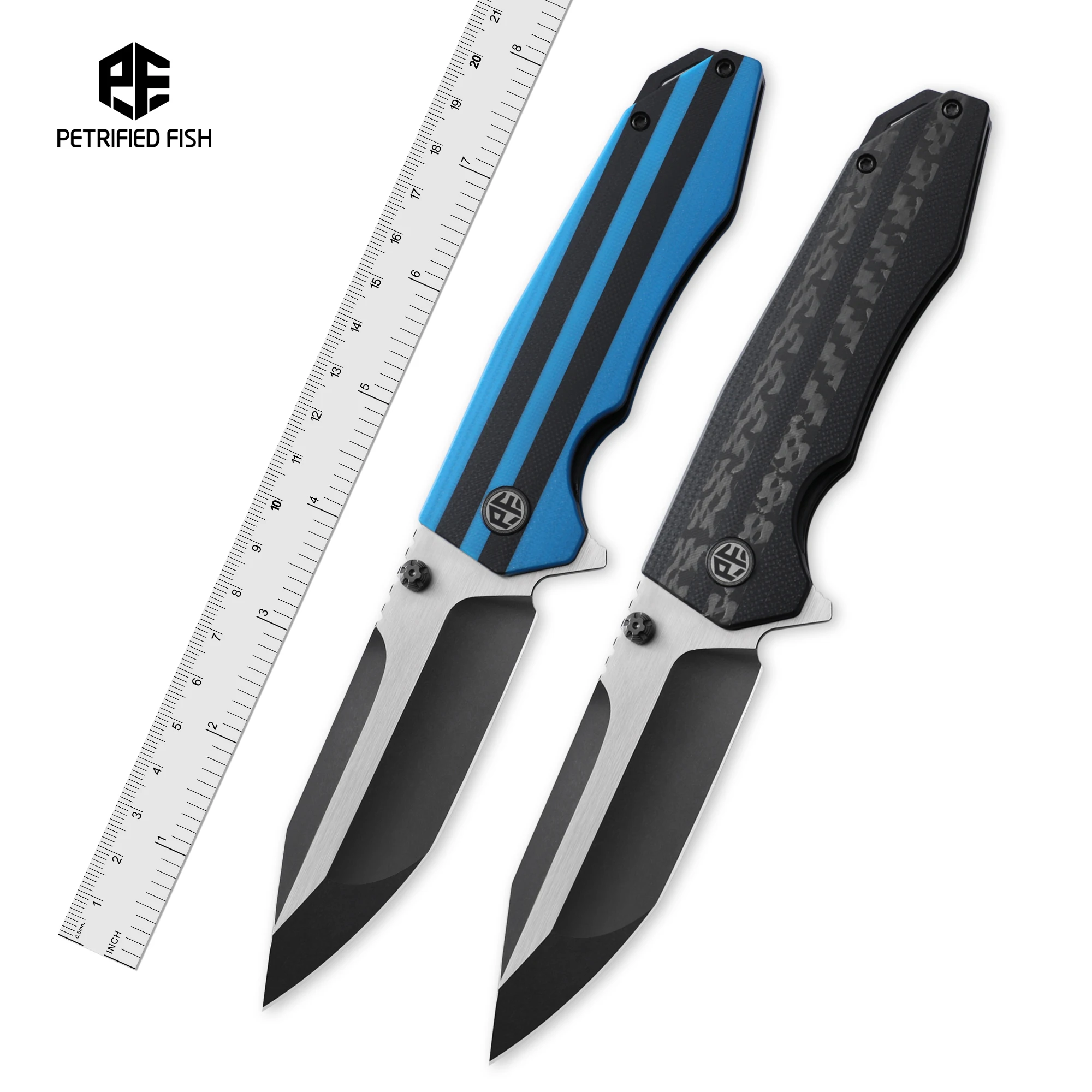 Petrified Fish PFP08 Folding Knife Pocketknives Jackknife G10 Handle K110 Steel Coltello Survival Hand Tools EDC Camping Cutting