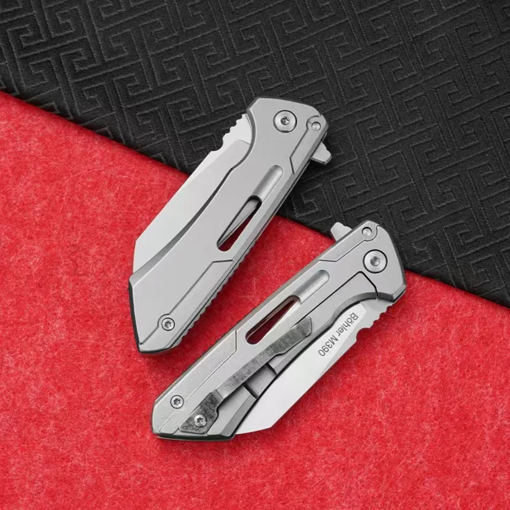 Hot selling outdoor self-defense folding bearing knife camping survival portable household fruit sharp fishing knife