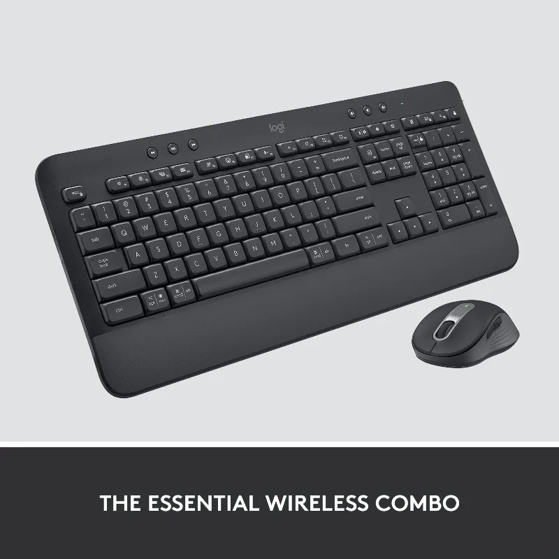 

Logitech MK650 Wireless Keyboard & Mouse Combo with Ergonomic Palm Rest, Multimedia Shortcuts, Unifying USB Receiver