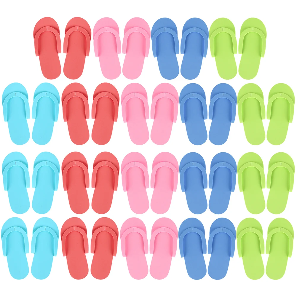 

24 Pairs of Disposable Slippers One Time Slippers Pedicure Flip-flops Salon Flip-flops Beach Party Slippers