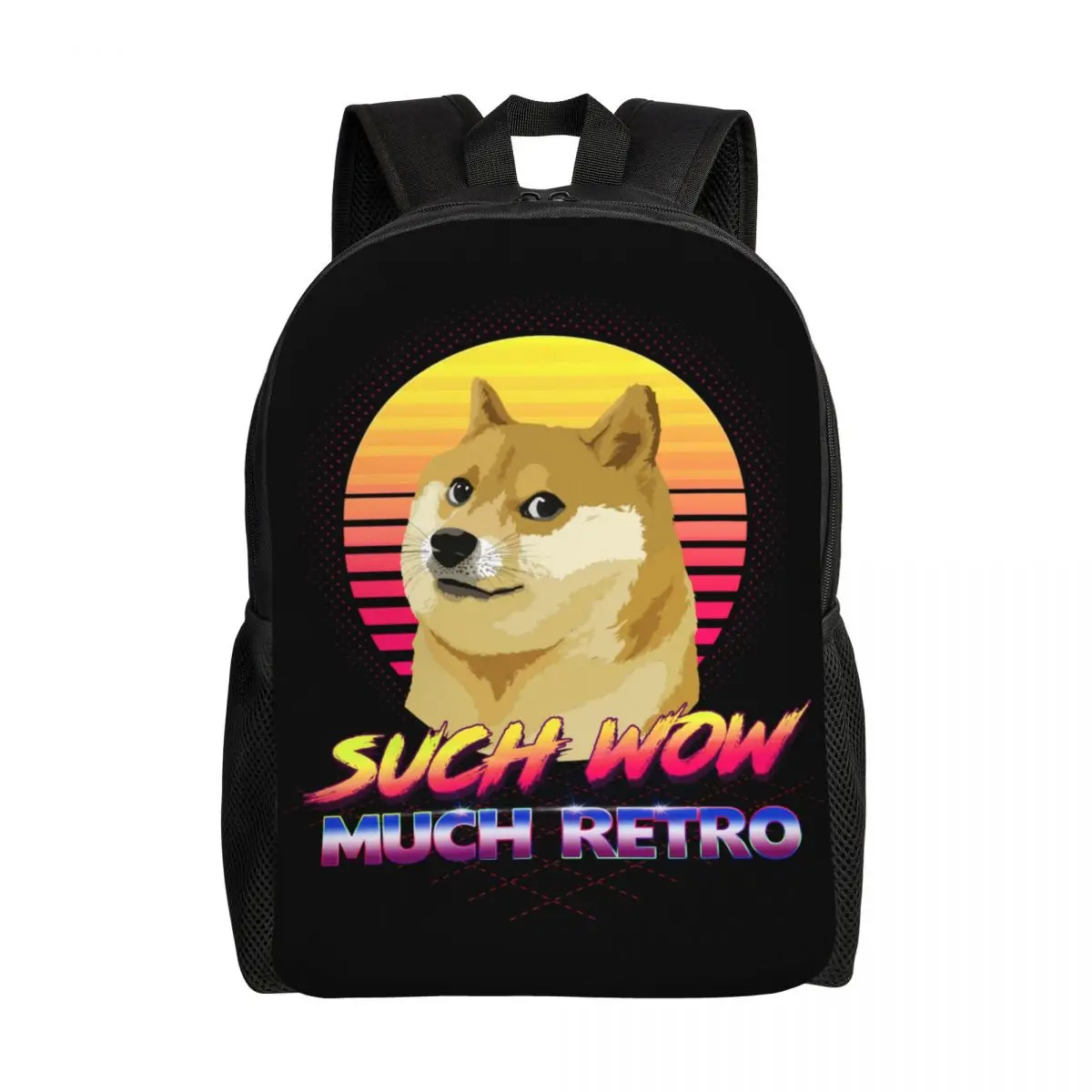 Personalized Such Wow Much Retro Cheems Doge Backpack Men Women Basic Bookbag for School College Shiba Inu Bags