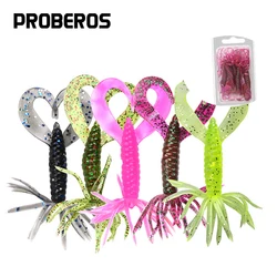 PRO BEROS Fishing Lure 5pcs Ultralight Freshwater Soft Bait For Jig Head Fishing Tackle Saltwater Swimbait Trout Worm Pesca