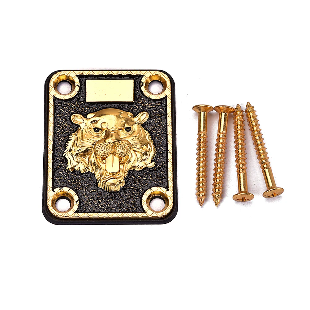 

1PC Zinc Alloy Square Guitar Neck Reinforcing Plate Neck Base Plate with 4 Screws For TL SQ Style Style Electric Guitar