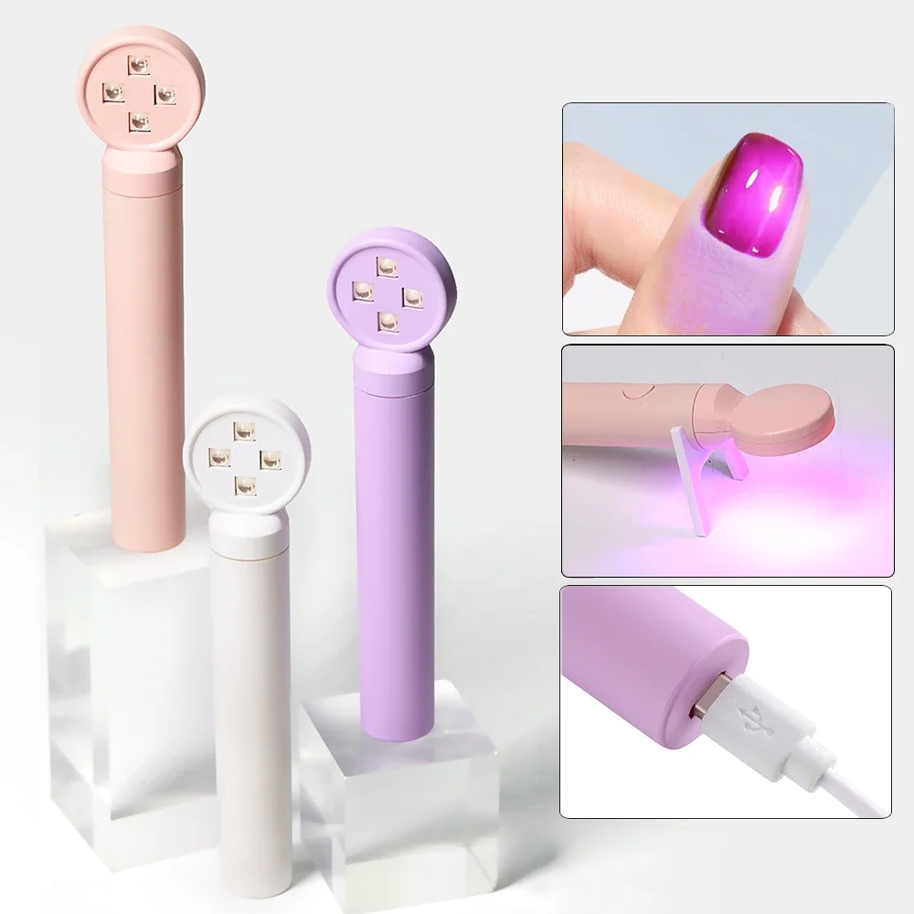 

Mini UV Light Lamp Flashlight 12W UV Gel Glue Curing Lamp Handheld USB Rechargeable UV LED Nail Quick Drying Light