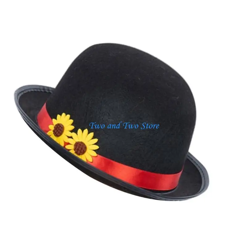 

HX6F Christmas Hat Unisex Cylinder Hat Fancy Dress Hat Carnivals Headwear for Carnivals and Fancy Dress Event