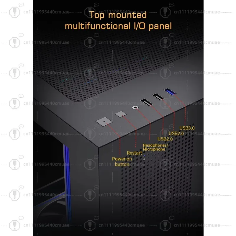 New computer chassis 2 pieces acrylic computer medium tower chassis tower business office chassis game cabinet cooler desktop