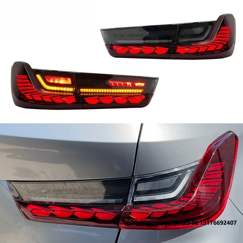 

SJC New Item GTS forBMW 3 Series G81 18-22 Turn Signal Rear Lights M3 G81 Car Accessories LED Taillights Dragon Scale