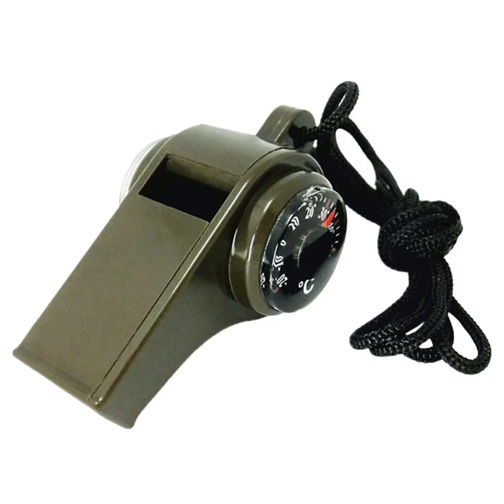 

Multifunctional Whistle Boating Camping Thermometer Climbing Pendant Signal Whistles Multi-function Compass