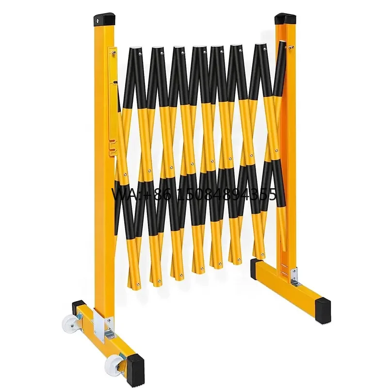Folding 3.0-5.0m Telescopic Safety Fence Fiberglass Insulated Road Barrier for Outdoor Garage Security Protection