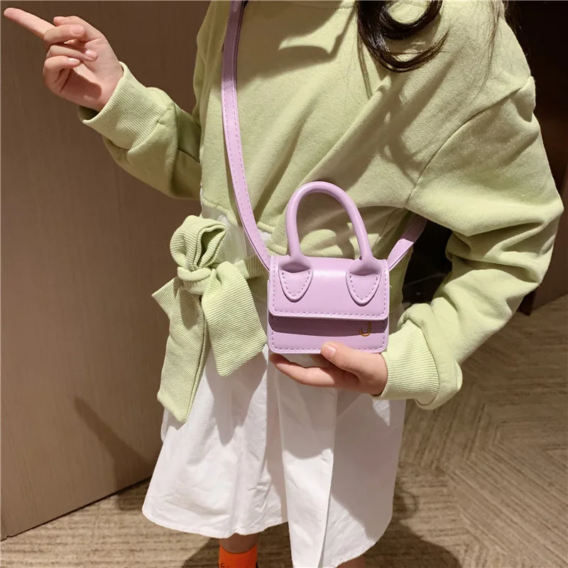 Kids Mini PU Leather Crossbody Bag Fashion Cute Little Girl Small Coin Pouch Purses Handbags Casual Toddler Purse Tote