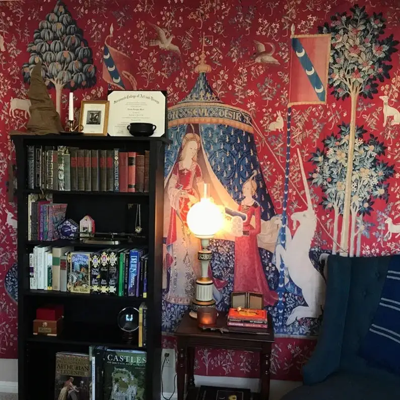 Lady With Unicorn Tapestry (Printed)