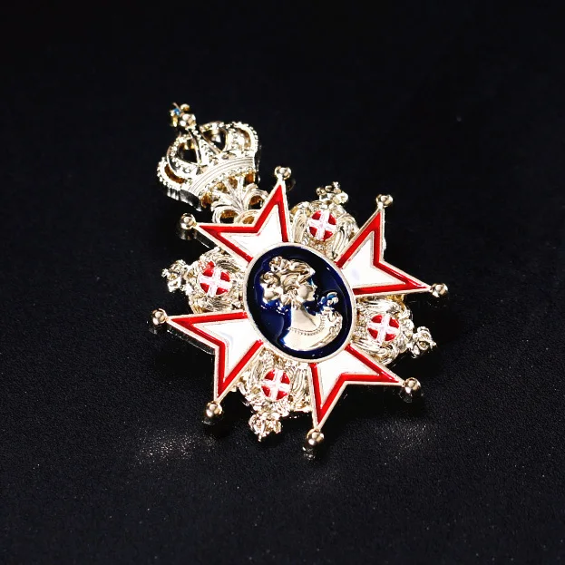 retro star badge, Pin, coat, and badge- Trendy Metal Academy British style