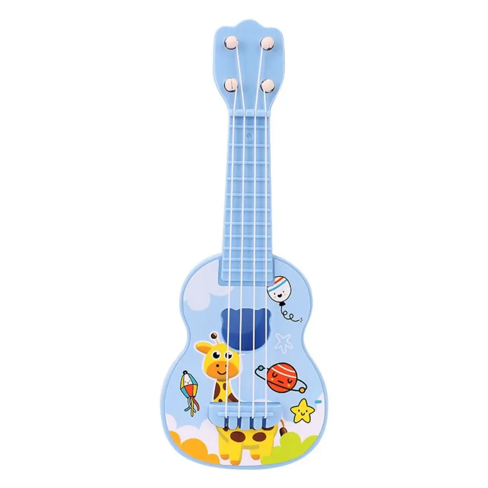 4 cordas simulação ukulele brinquedo ajustável botão de corda leão dança pequena guitarra brinquedo jogável durável instrumento musical brinquedo