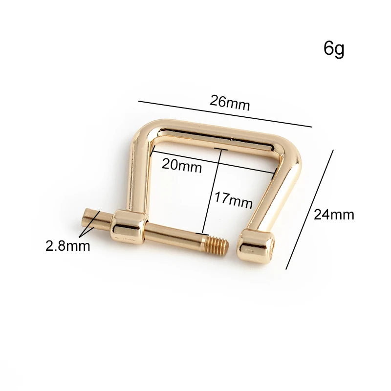 4/30/100PCS 26x24MM Metal Rectangle Screw Rings Buckles For Bags Handbag Purse Connector Square Shackle With Screw Accessories