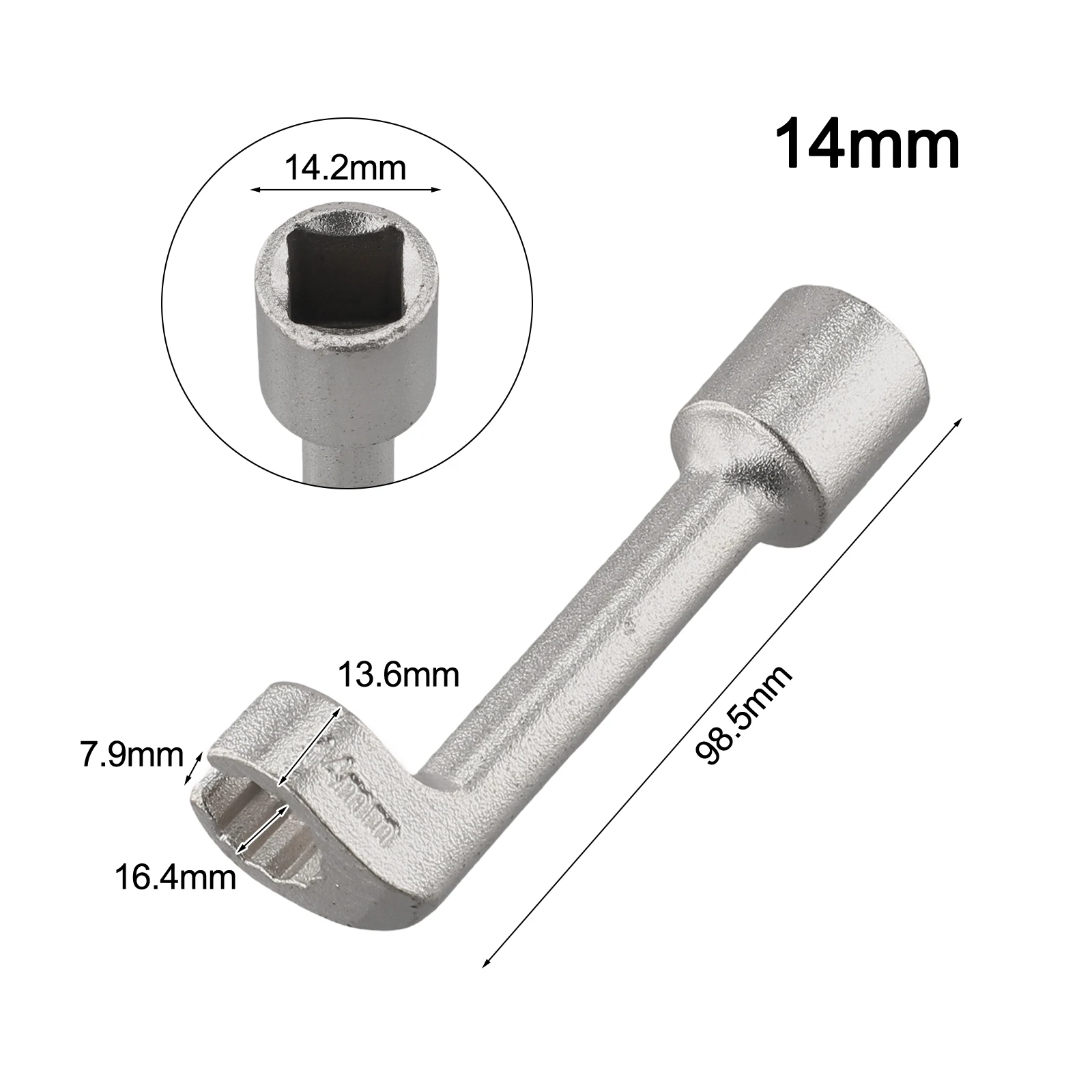 1pc Automotive 1/2 Drive Diesel Line Socket Set L Shape Open Ended Wrenches 12mm/14mm/16mm/17mm/18mm/19mm