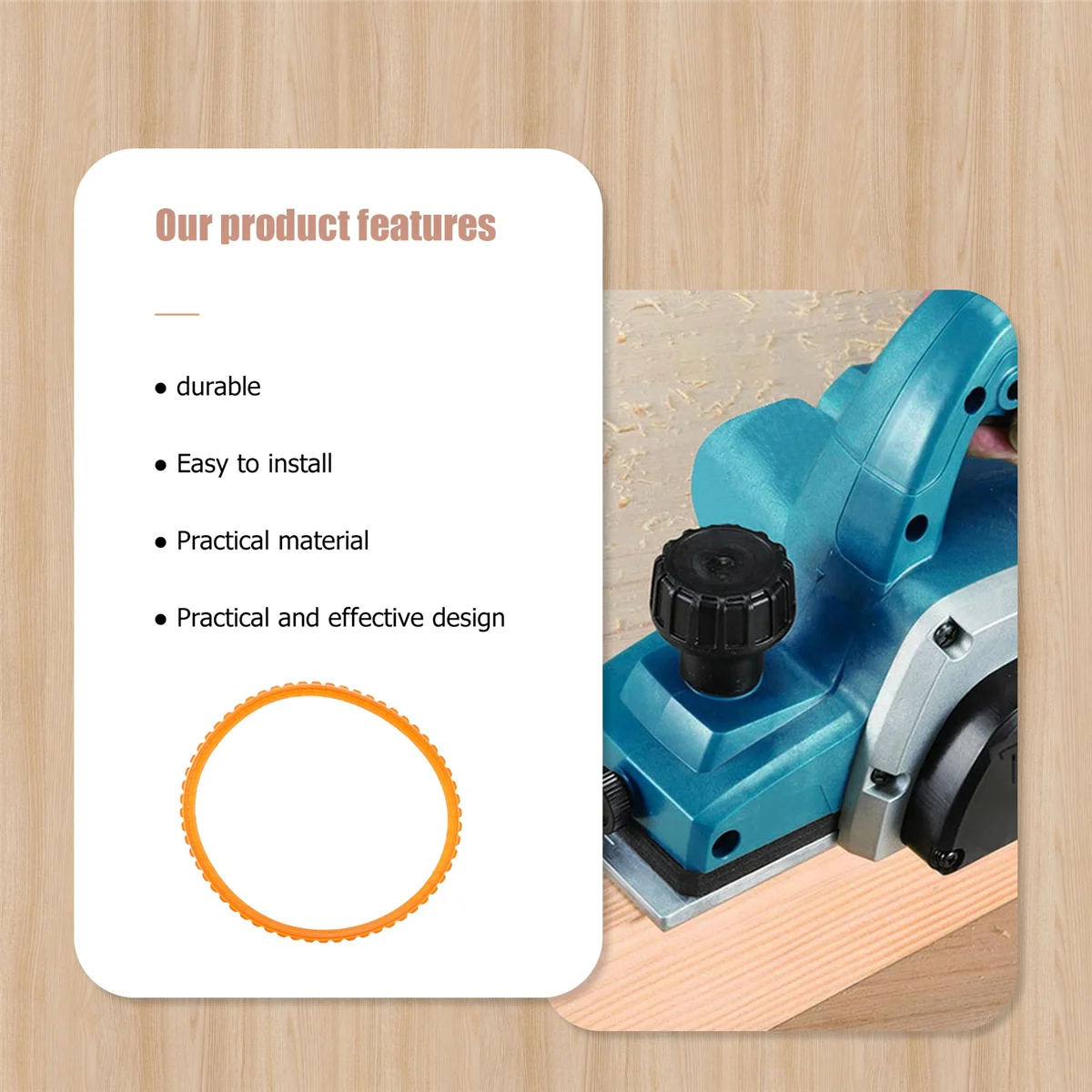 プレーナーに適したpuベルト、1900b、オレンジ、1個