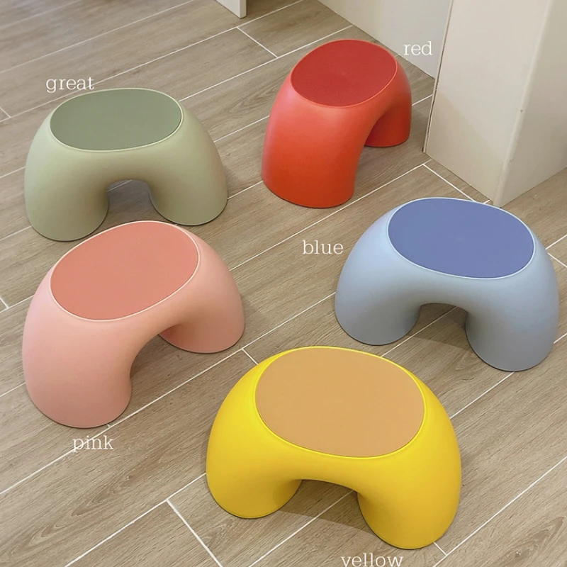 

Cute little stool home low stool dormitory plastic thickened sturdy kids baby foot stool living room coffee table bench