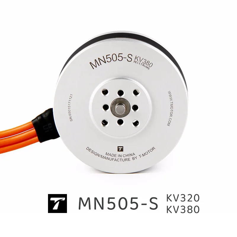 MN505-S T-MOTOR KV320 KV380 Brushless motor working rated voltage6S maximum power1300W 1200W maximum current55A 50A