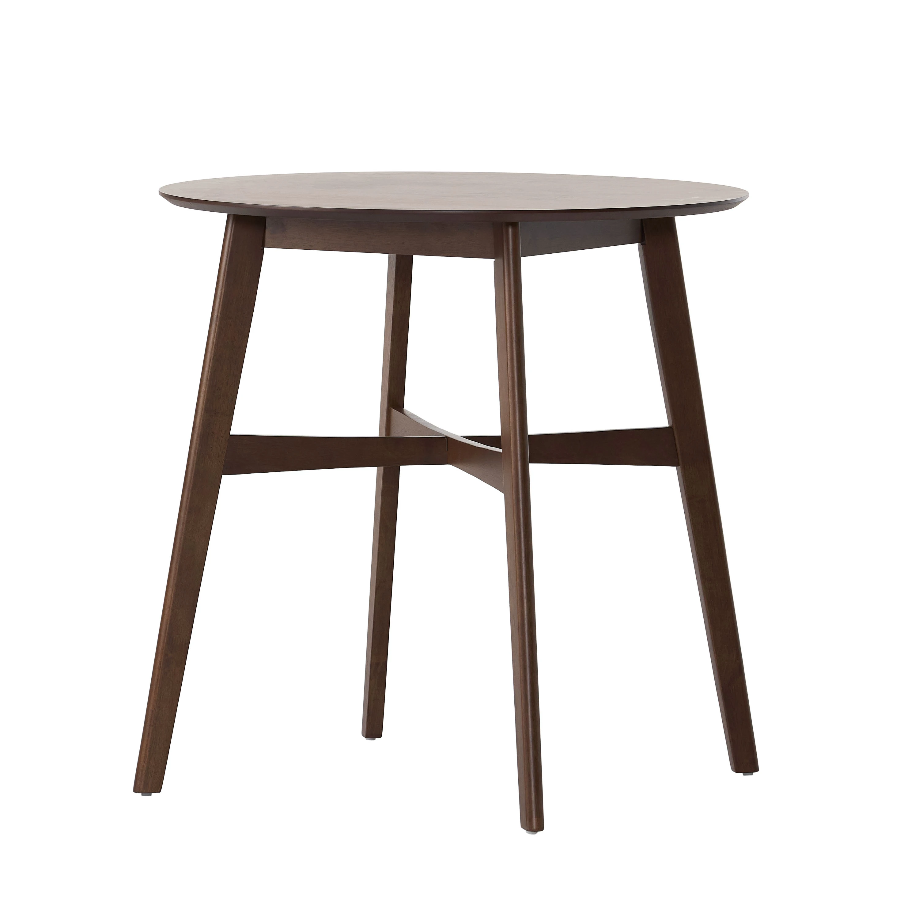 Wood Counter Height Round Dining Table Brown 35.4"D x 35.4"W x 36"H  For Dining Room Living Room Bedroom Offic Kitchen Apartment image 5