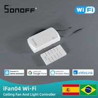 SONOFF iFan04 WiFi Smart Ceiling Fan And Light Controller With RM433 R2 Controller Compatible with Alexa Google Home Assistant