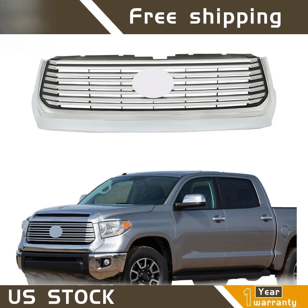 

Chrome Silver Grill Front Bumper Grille For Toyota Tundra 2014-2017 531000C310